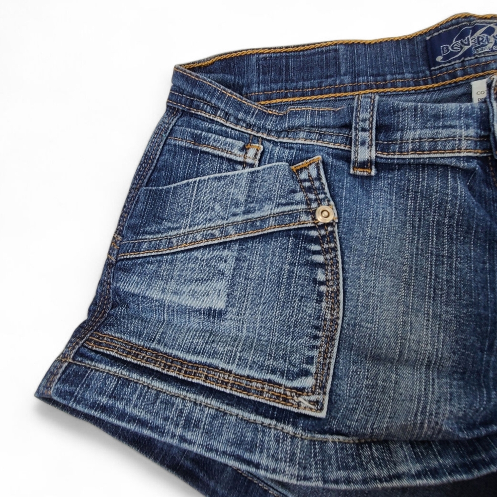BEVERLY JEANS CO Denim Jean Shorts Size 5 Stretch - Picture 3 of 5